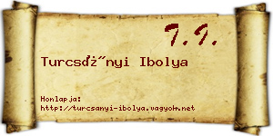 Turcsányi Ibolya névjegykártya