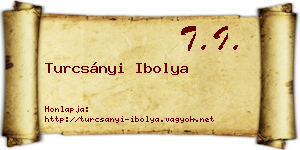 Turcsányi Ibolya névjegykártya